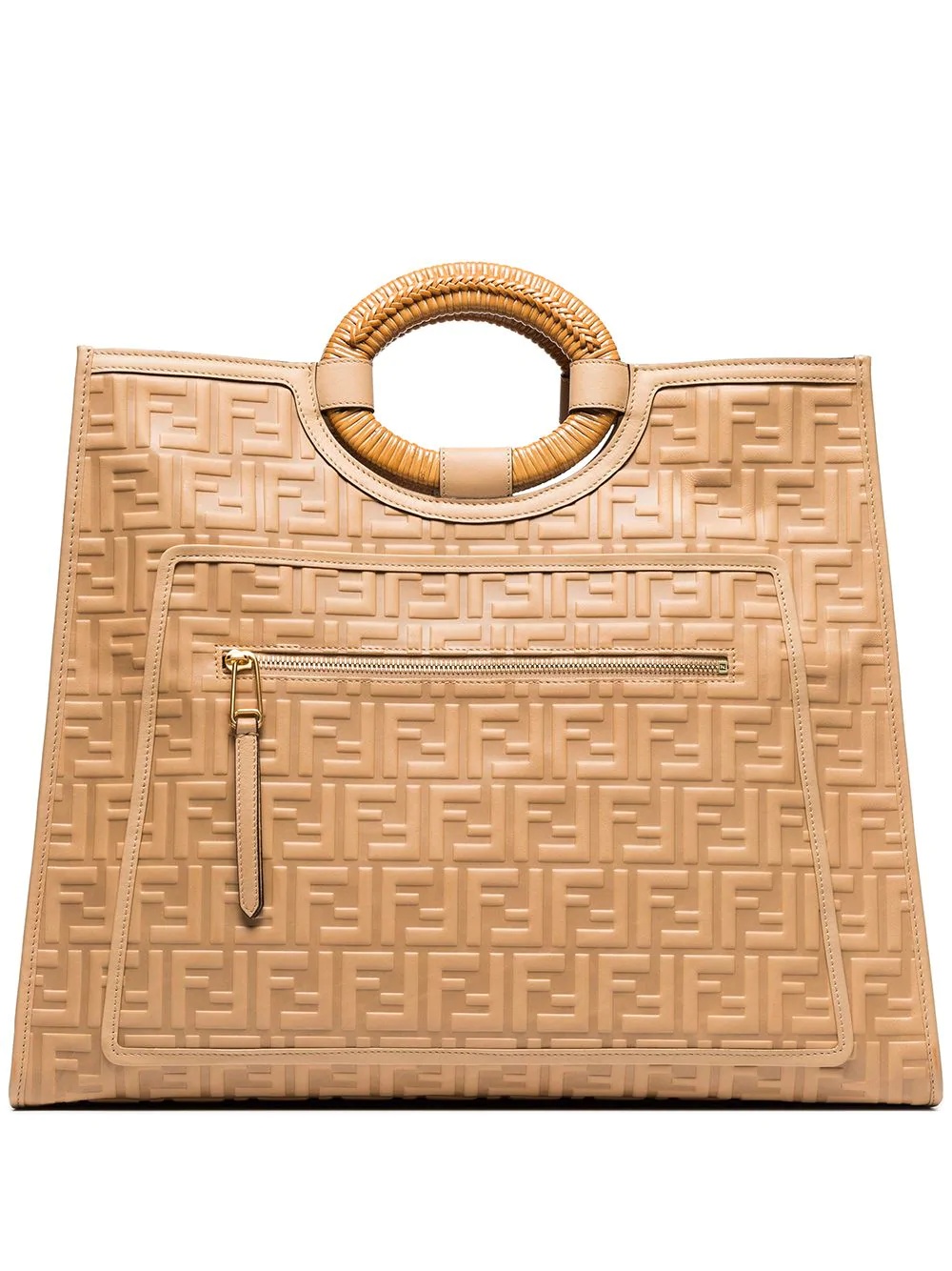 large Runaway FF embossed tote bag - 1