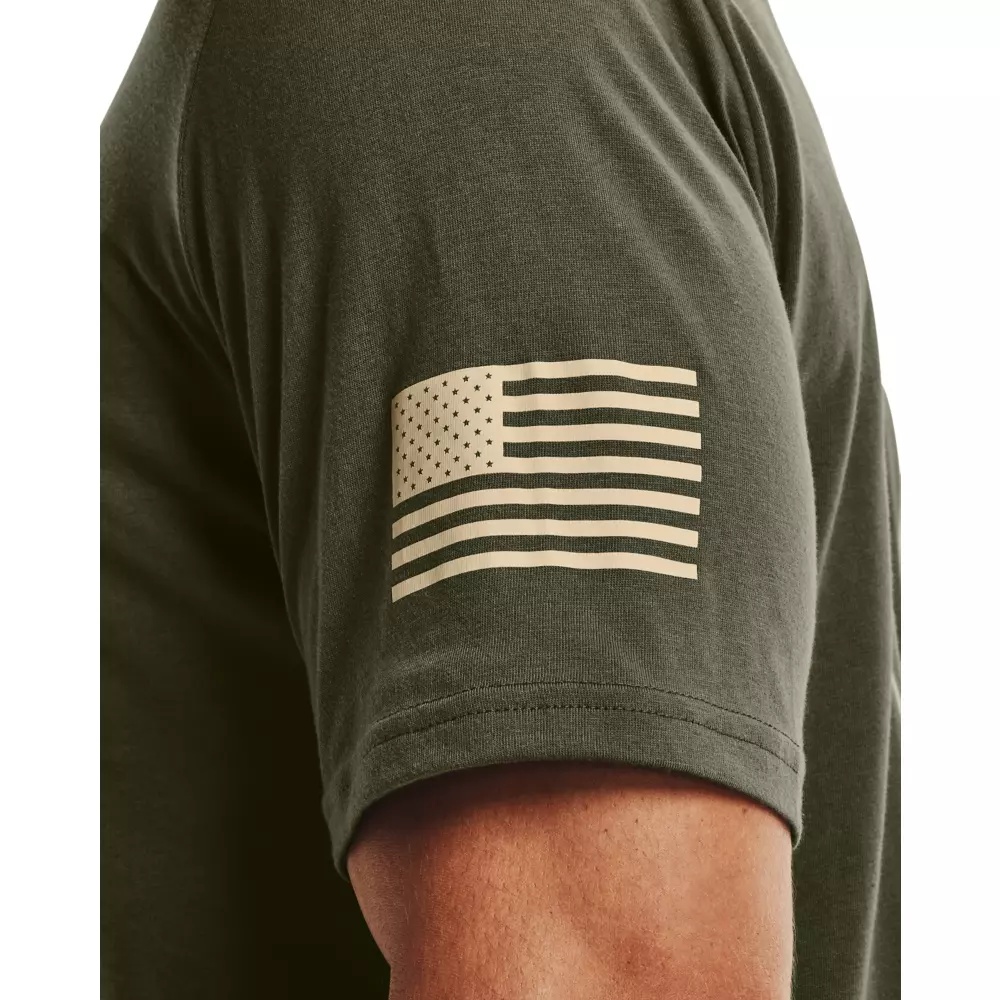 Men's Freedom Flag Tee-Green - 3