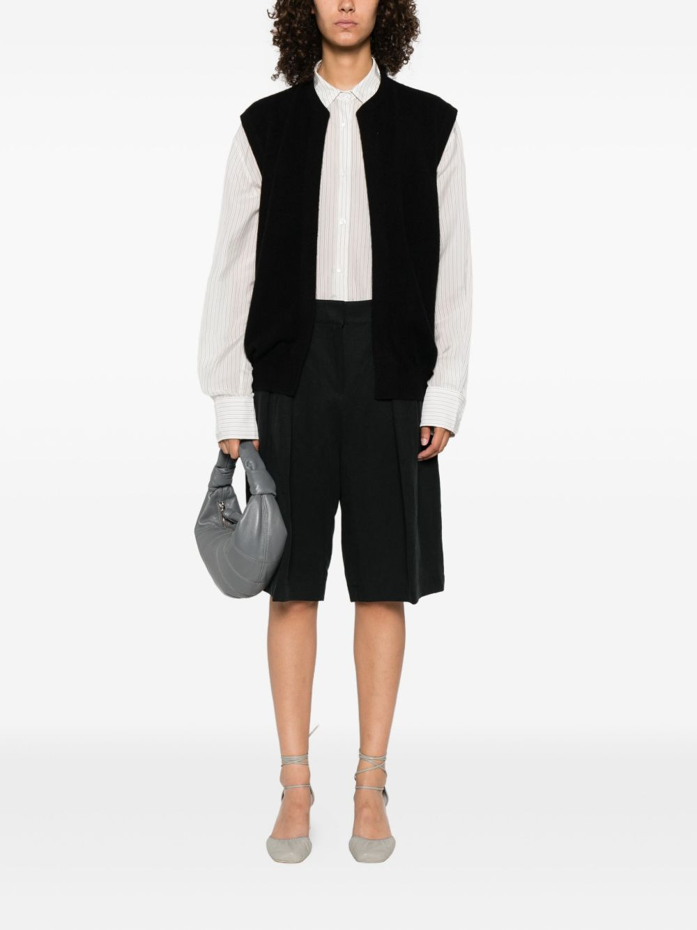 sleeveless open-front cardigan - 2