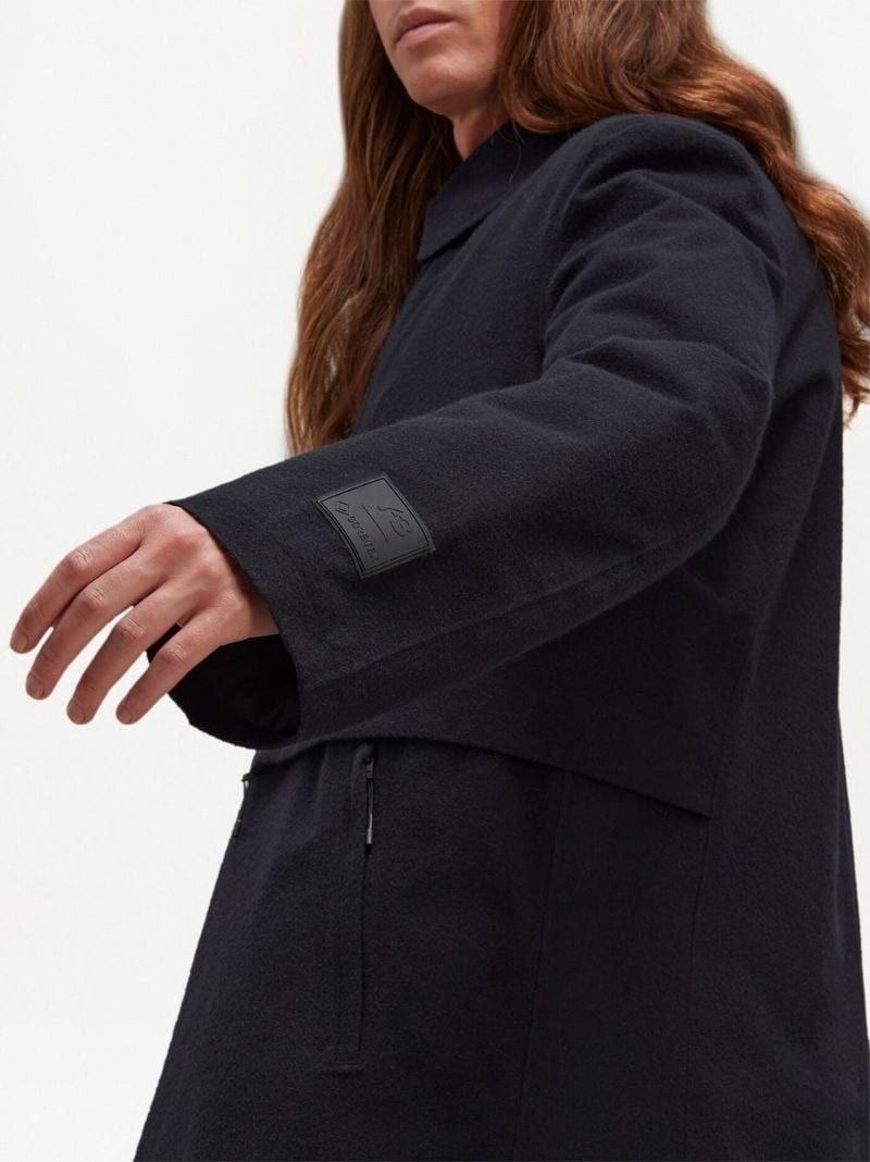 pointed-collar single-breasted coat - 6