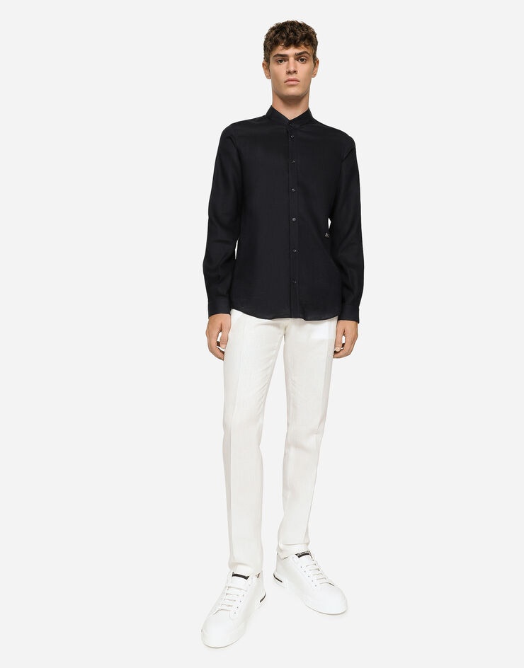 Linen Martini-fit shirt with DG hardware - 5