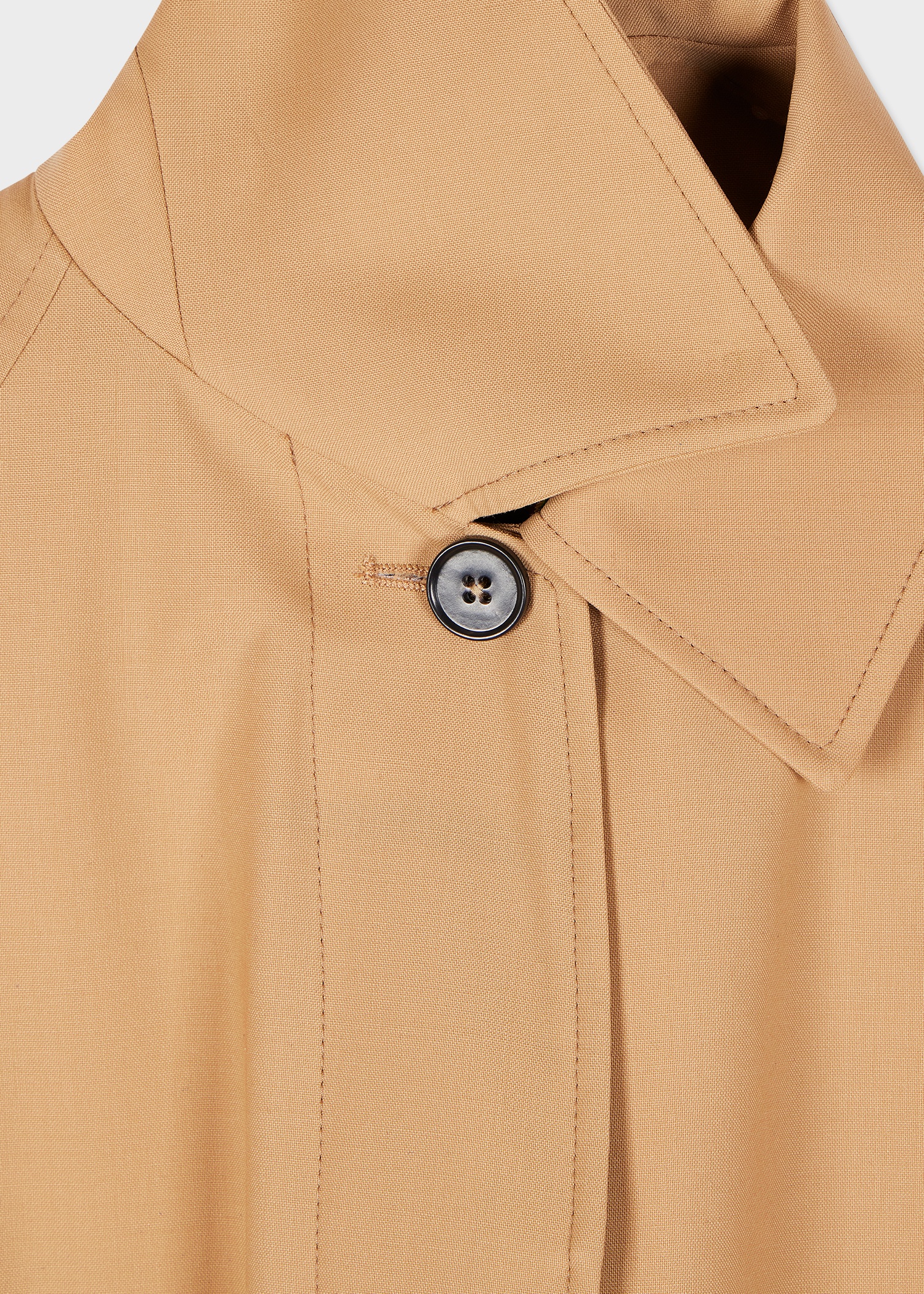 Women's Camel 'Storm System' Wool Belted Mac - 6