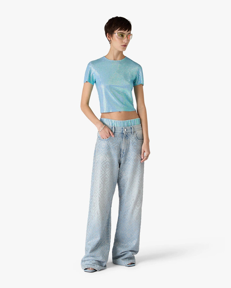 CASABLANCA Light Wash Hotfix Baggy Jeans | Casablanca Paris outlook