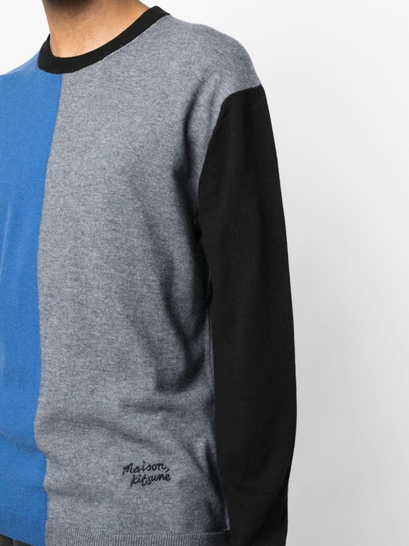 colour-block knitted jumper 5