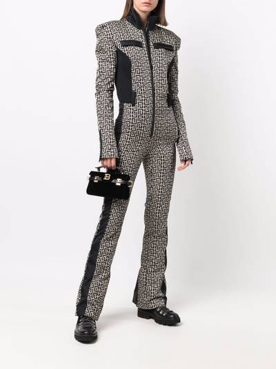 Balmain x Rossignol Monogram pattern ski jumpsuit outlook