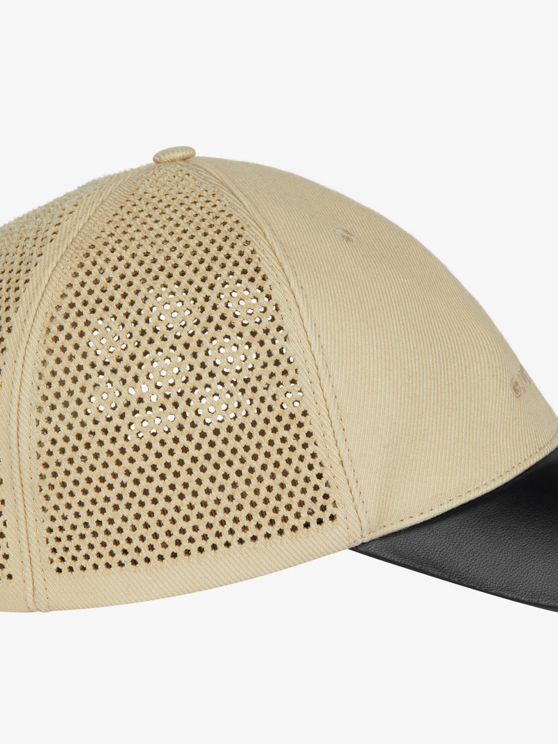 Givenchy GIVENCHY CAP IN PERFORATED CANVAS AND LEATHER outlook