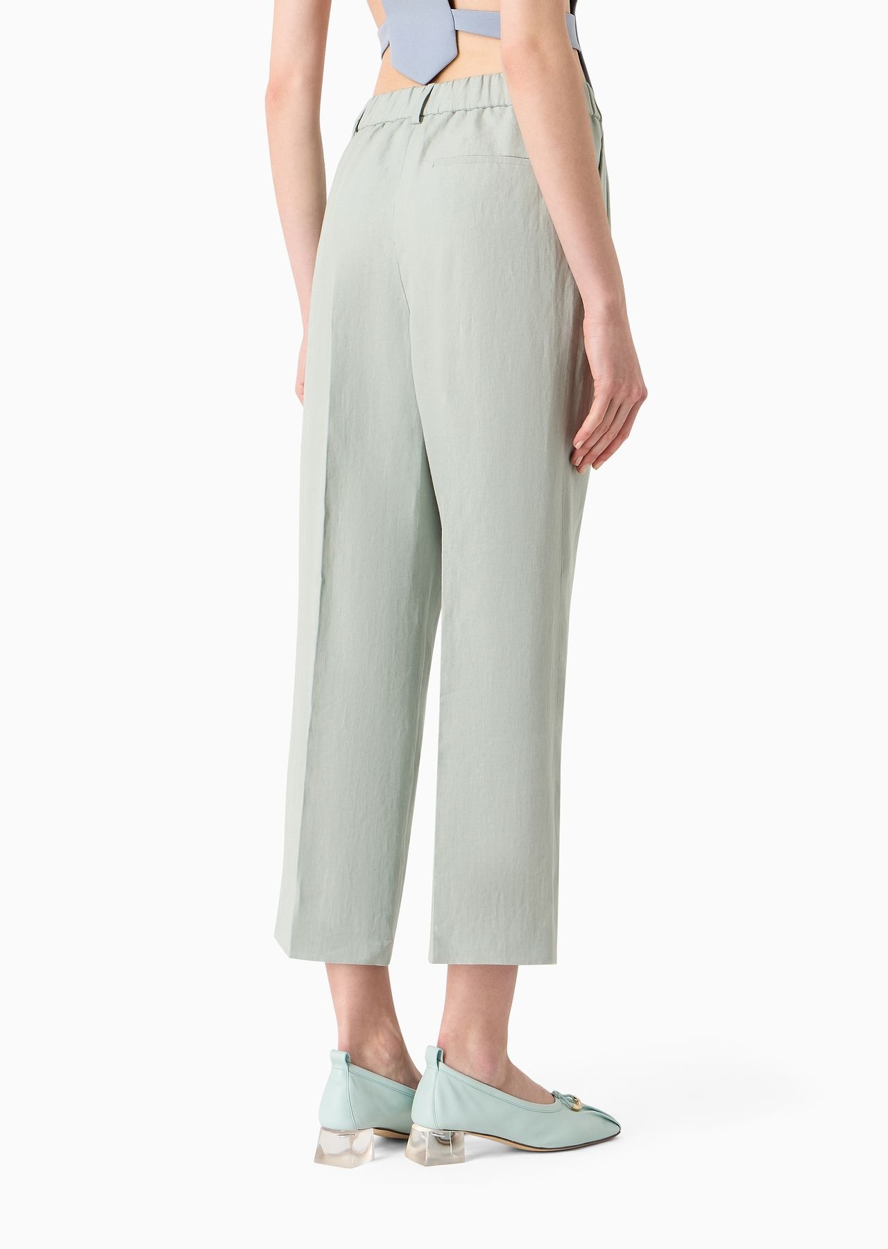 Wide-legged linen trousers - 3