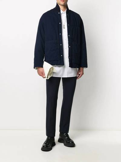 Jil Sander embroidered logo button-up shirt outlook