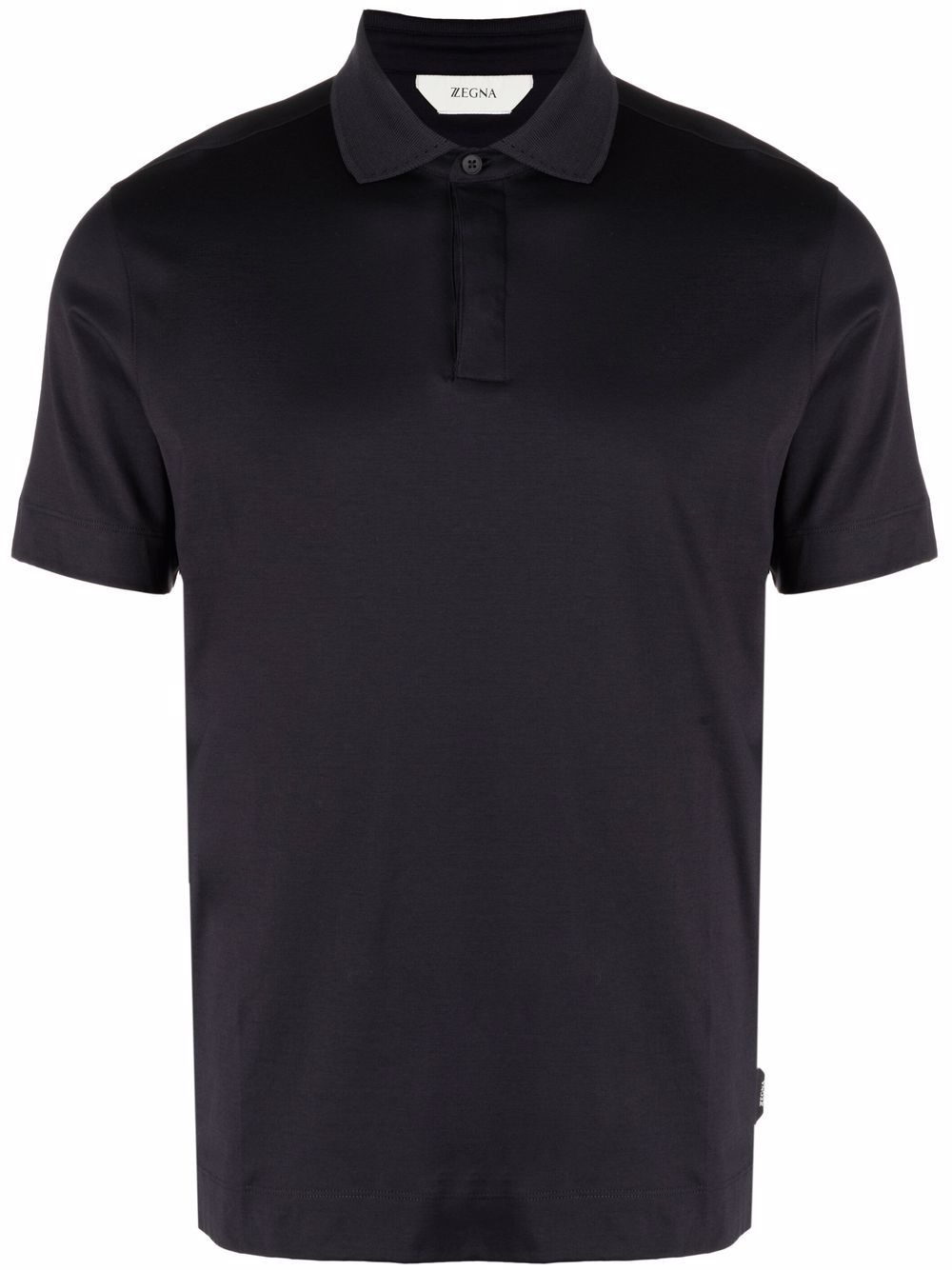 short-sleeved cotton polo shirt - 1