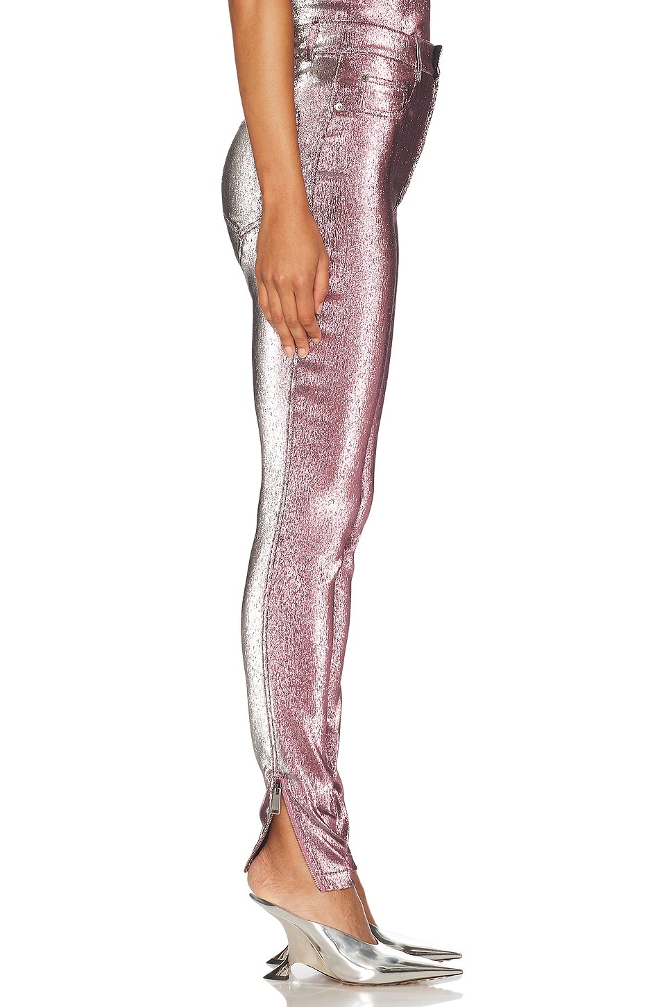 Stretch Lame Rosette Legging - 2