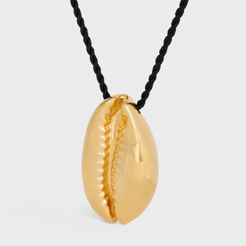 CELINE Celine Défilé Shell Necklace in Brass with Gold Finish and Silk outlook