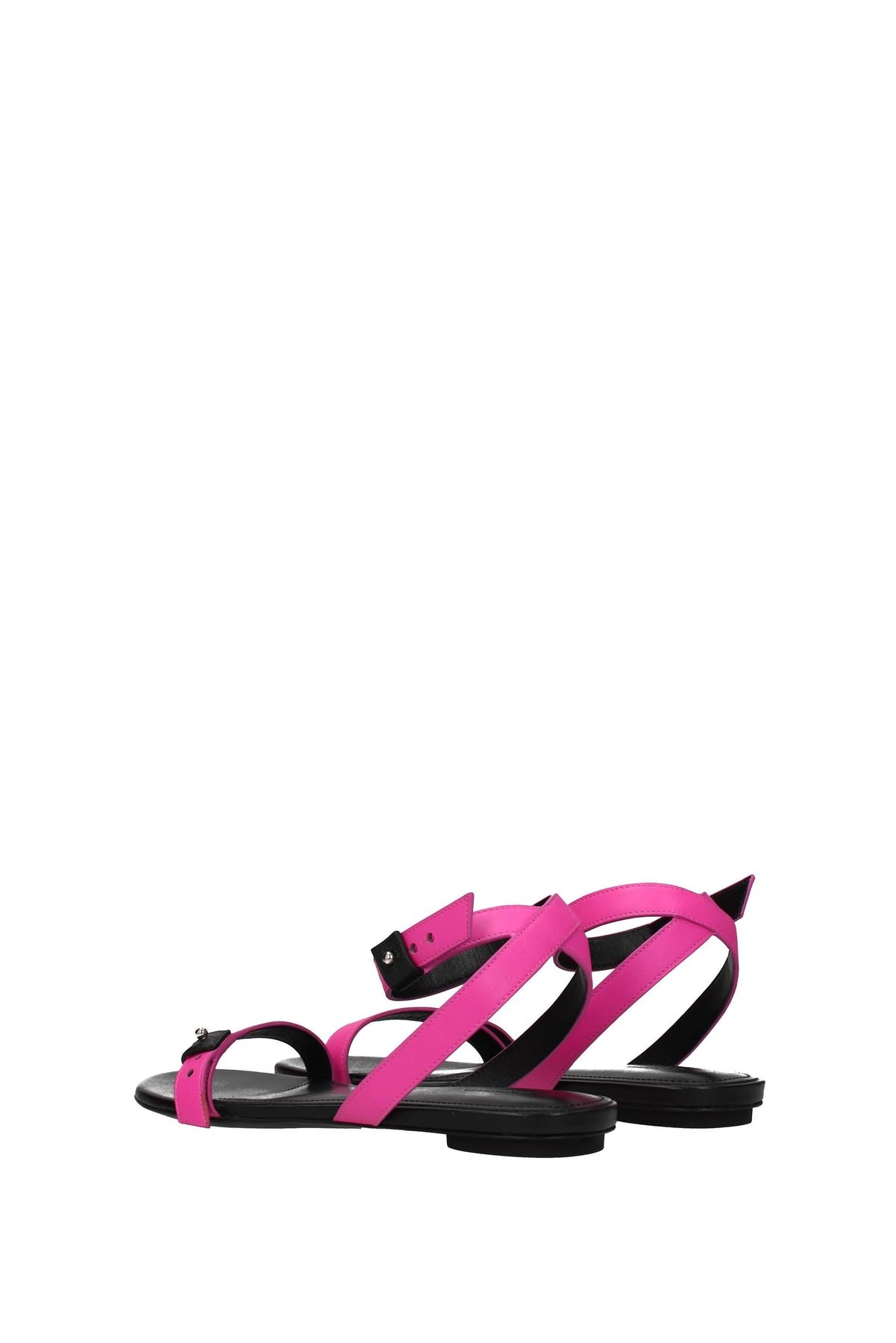 Sandals Leather Fuchsia Black - 4