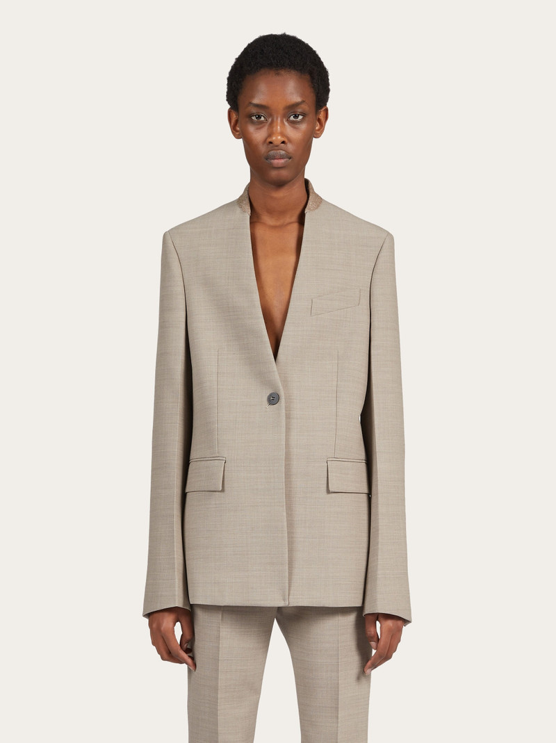 FERRAGAMO Single breasted wool blazer outlook