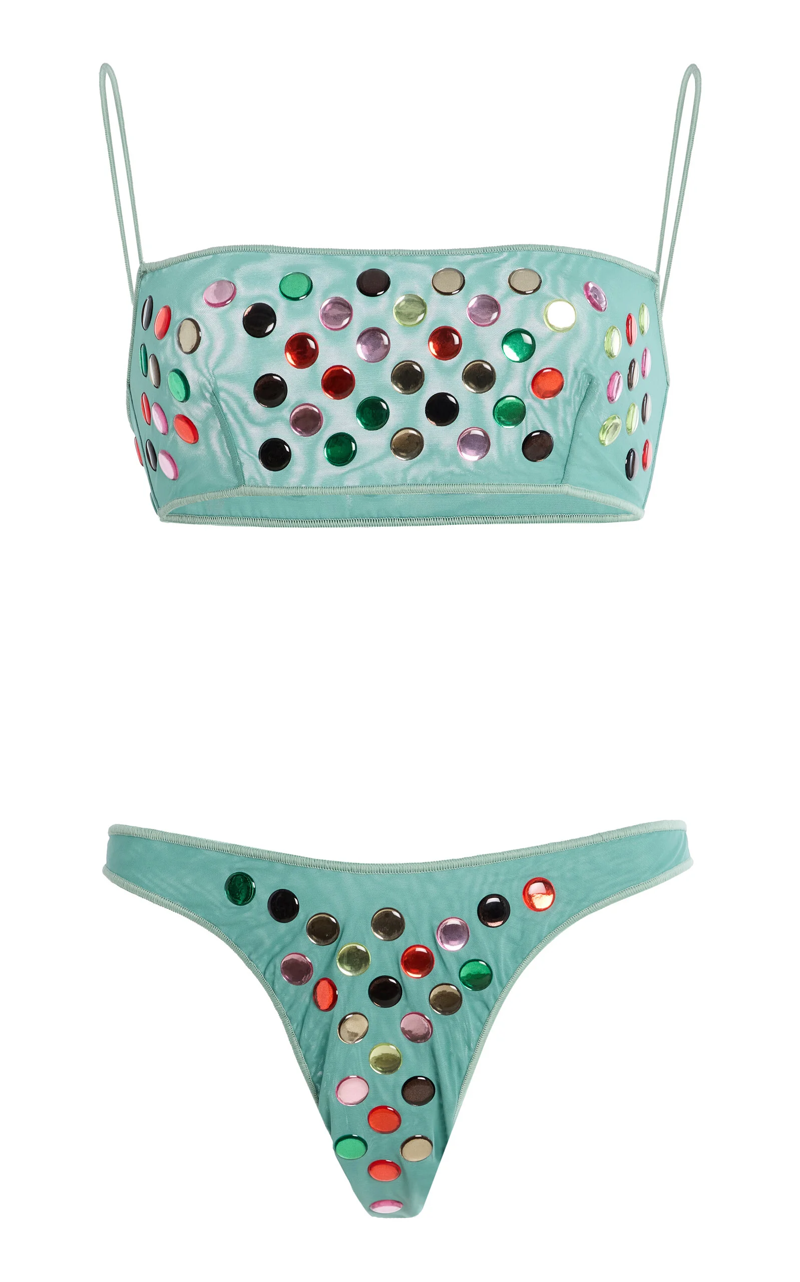 Bubble Bandeau Bikini blue - 1