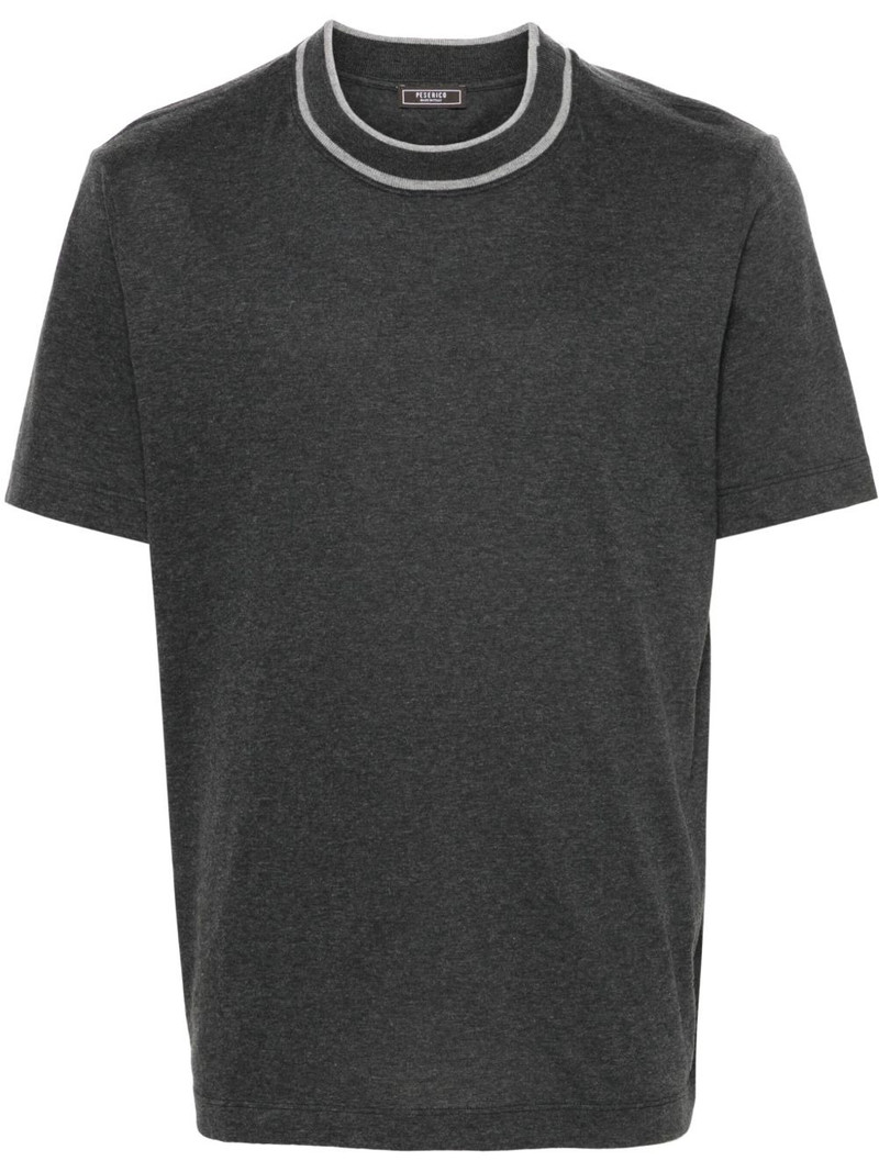contrasting-collar T-shirt 1