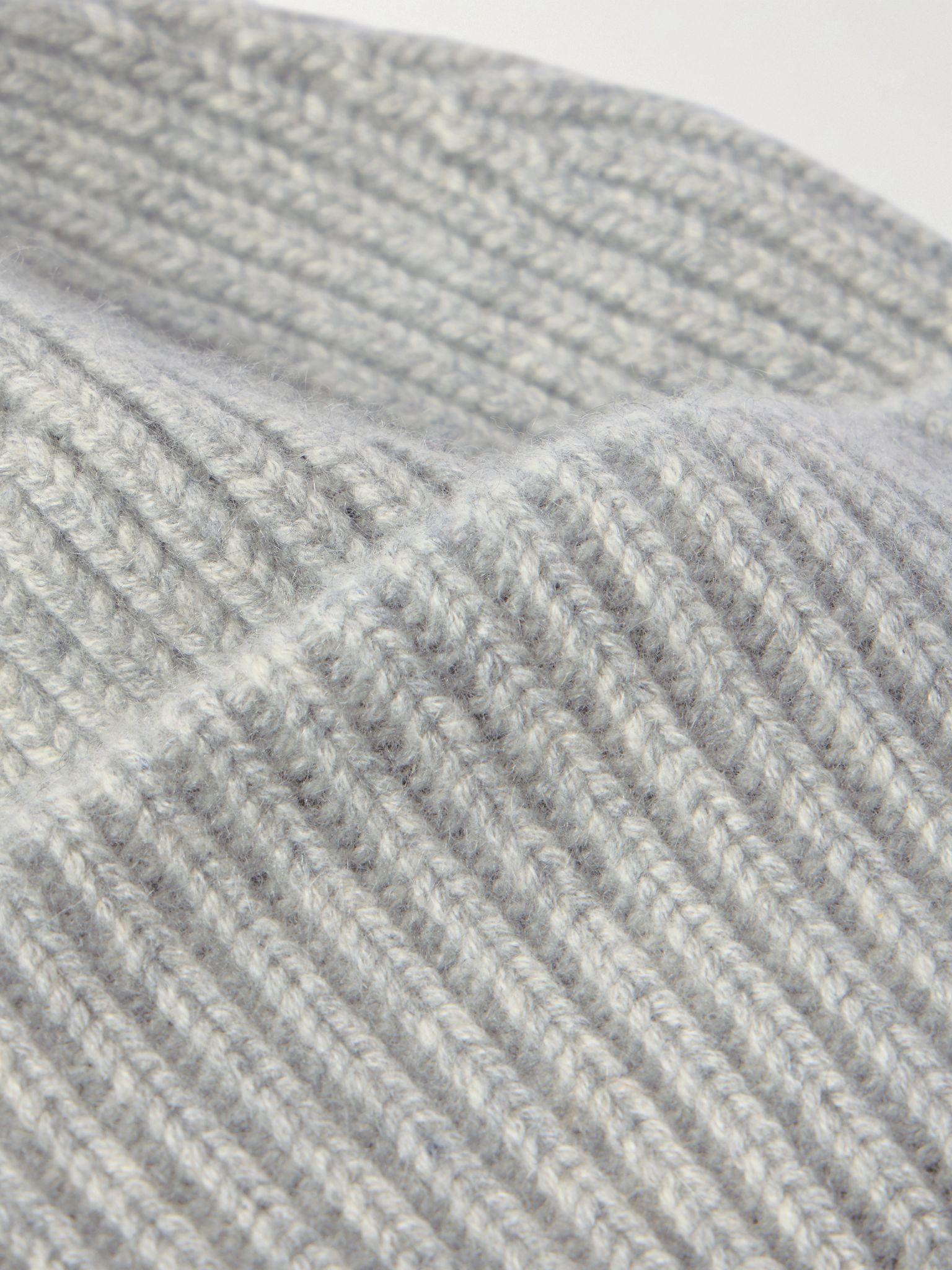 Ribbed cashmere beanie Gray - 3