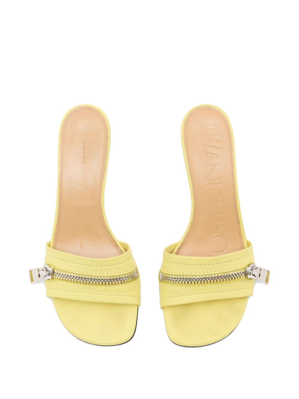55mm leather heel sandals - 4