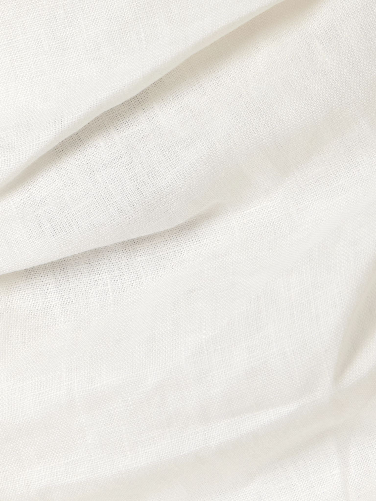 Noemi ruched linen halterneck mini dress Ivory - 4