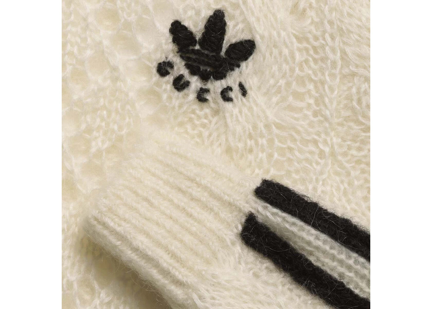 Gucci x adidas Mohair Knit Sweater Ivory - 2