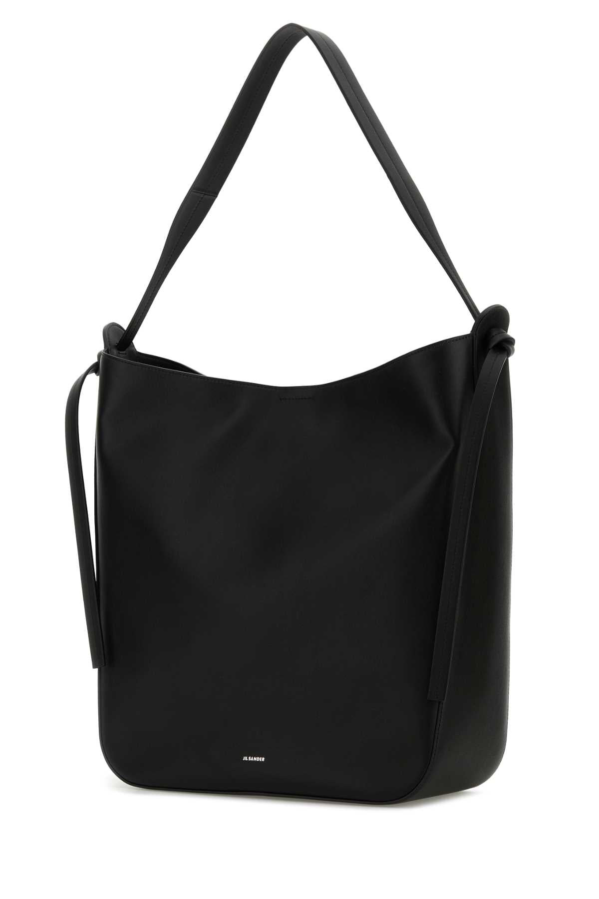 Jil Sander Women Black Leather Shopping Bag - 2