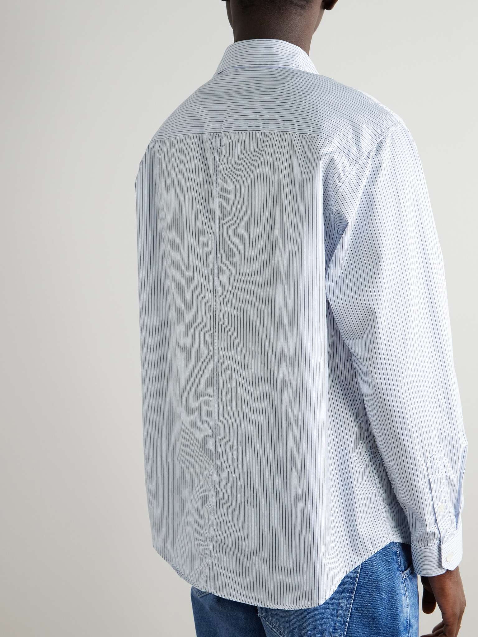 Evening Pinstriped Cotton-Poplin Shirt - 4