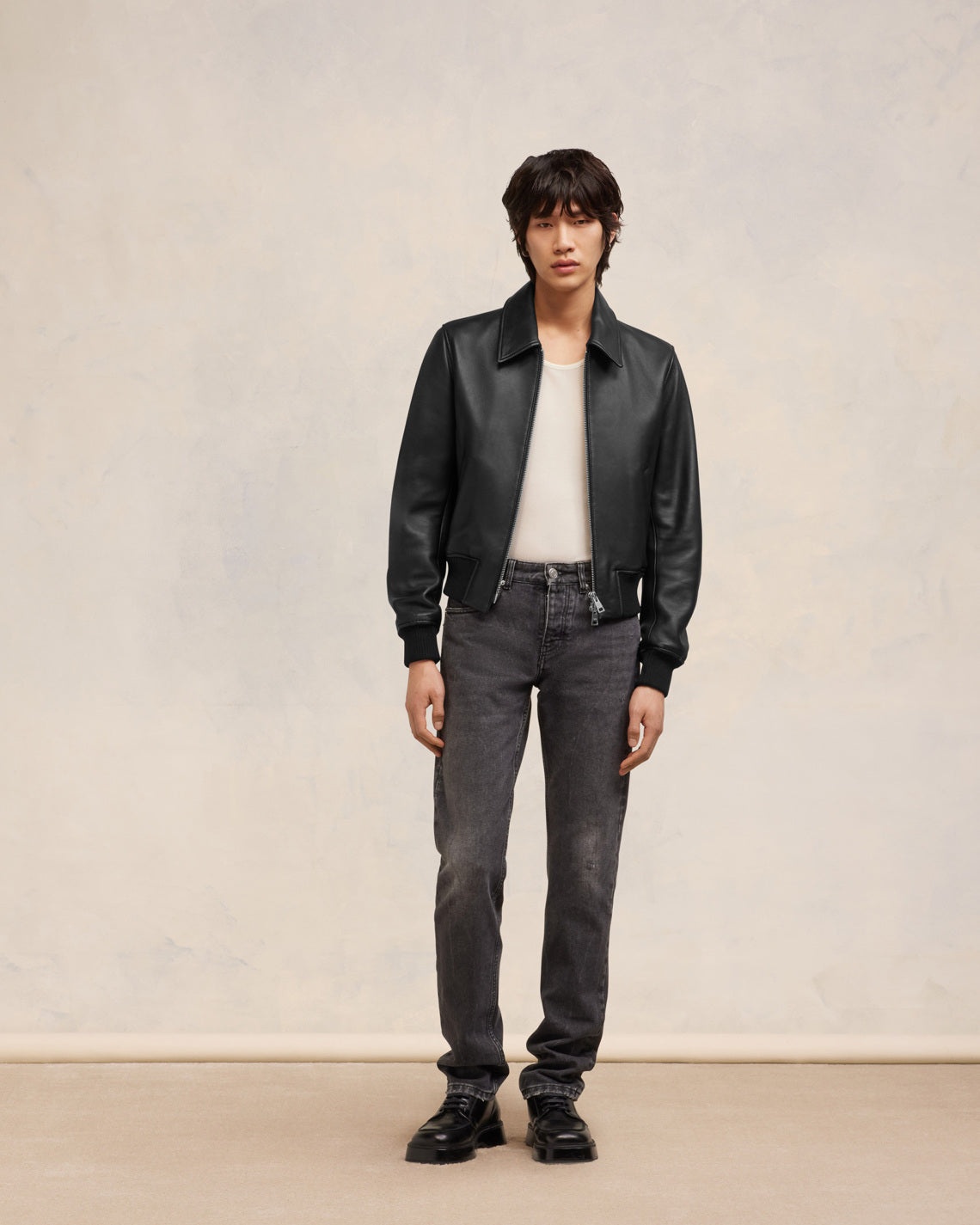 ZIPPED LEATHER JACKET - 2