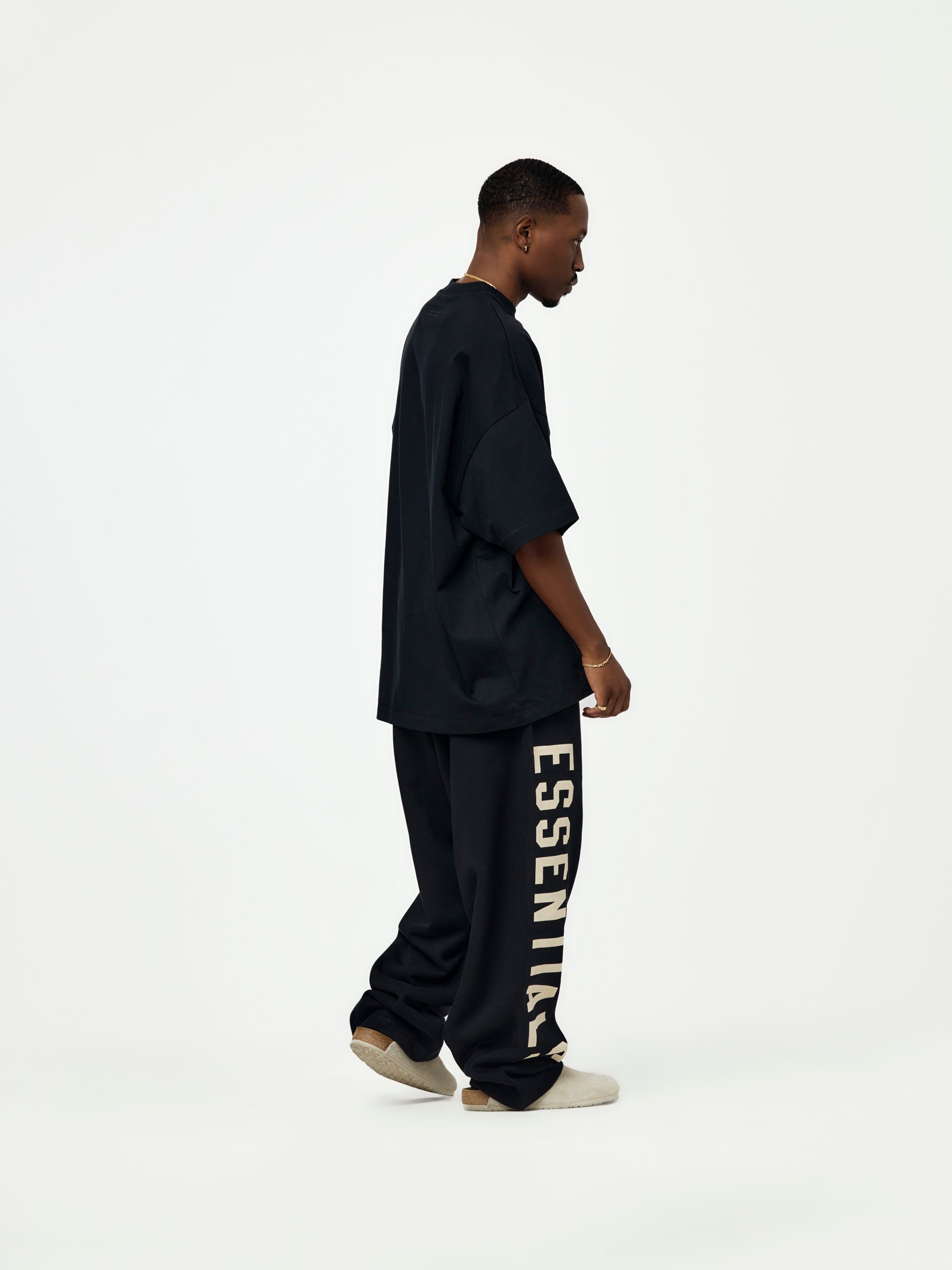 LOUNGE FLEECE SWEATPANT (JET BLACK) - 5