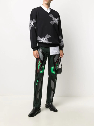 Xander Zhou patchwork straight trousers  outlook