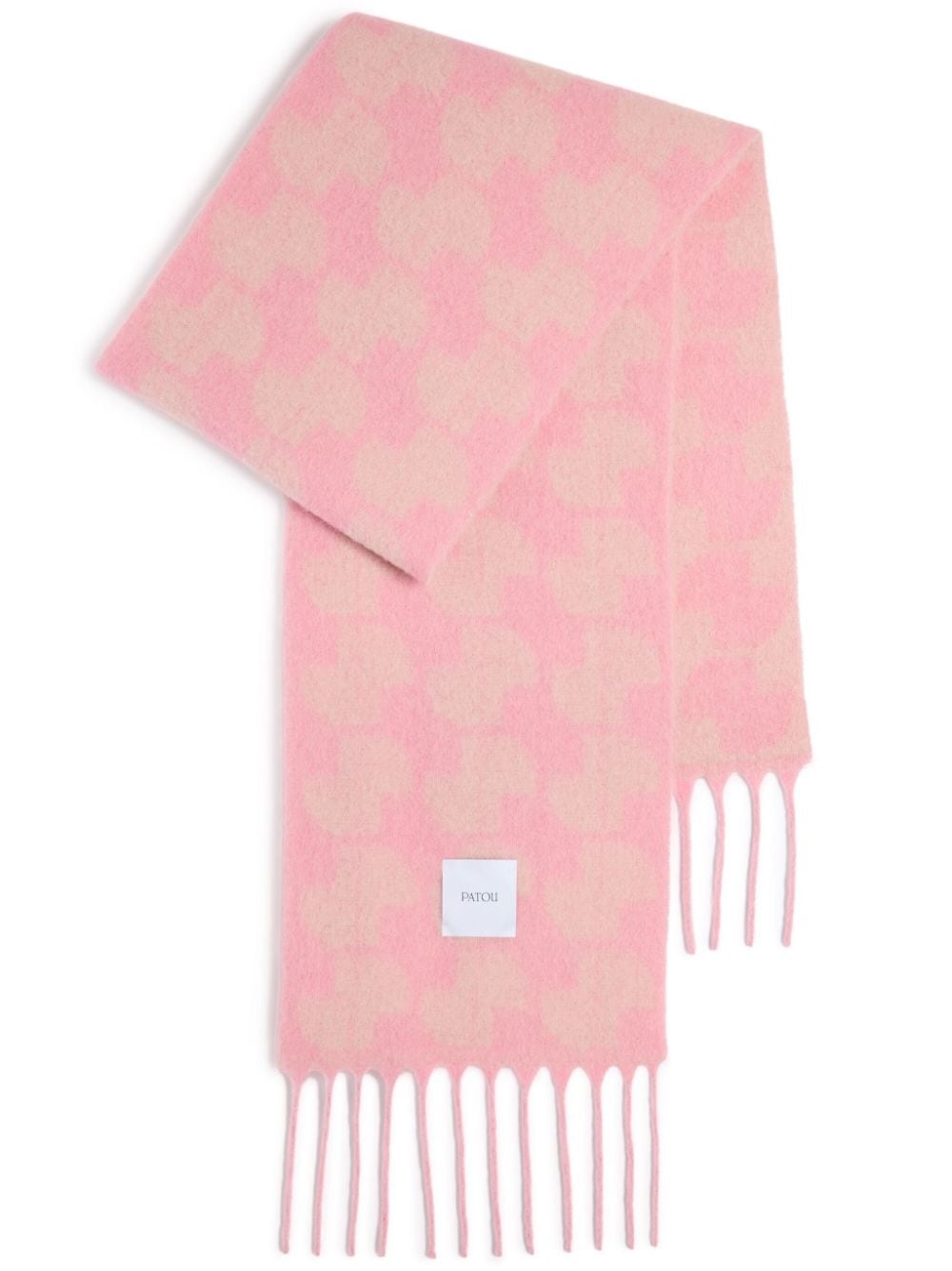 logo-patch alpaca scarf - 1
