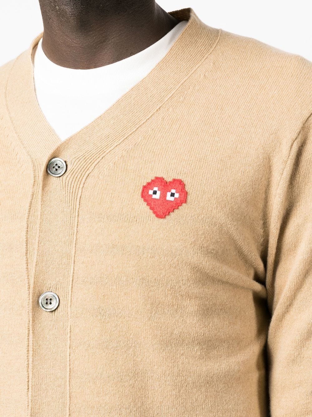 logo-embroidered cardigan - 5