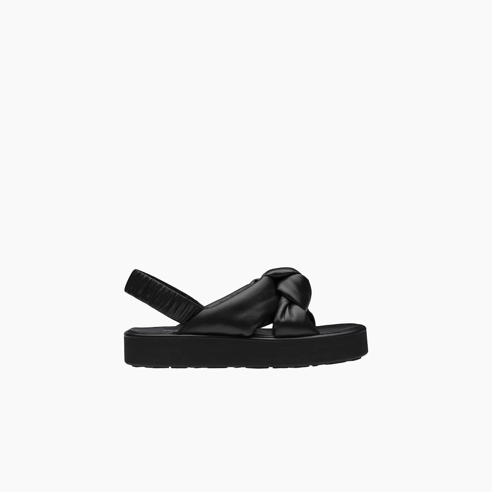 Padded nappa leather flatform sandals - 2