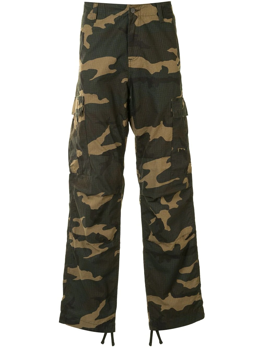 camouflage print cargo trousers - 1