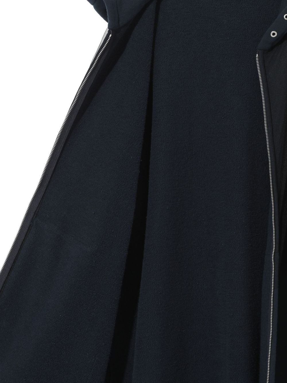 tulle-paneled zip-up hoodie - 4