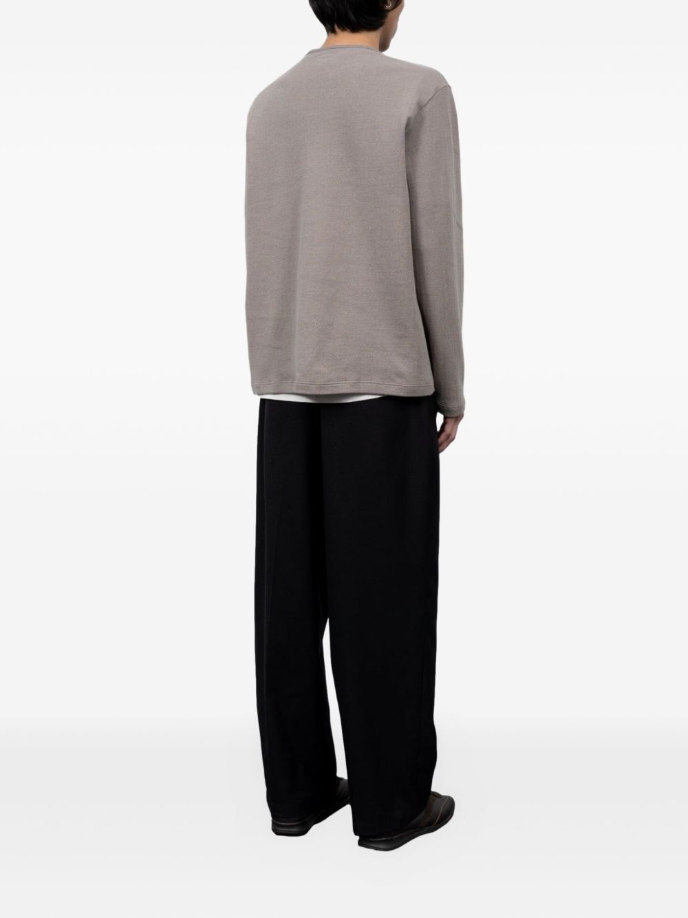 cotton long-sleeve sweater - 3