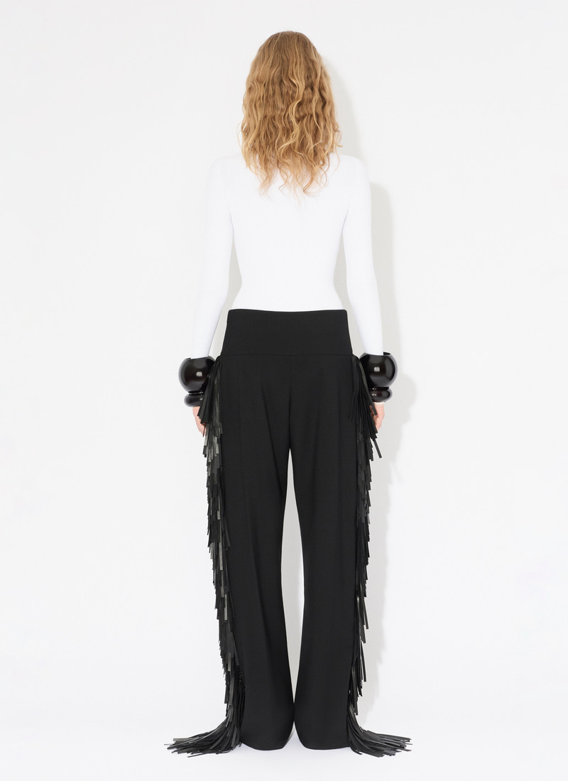 Alaïa FRINGED WOOL GABARDINE PANTS outlook