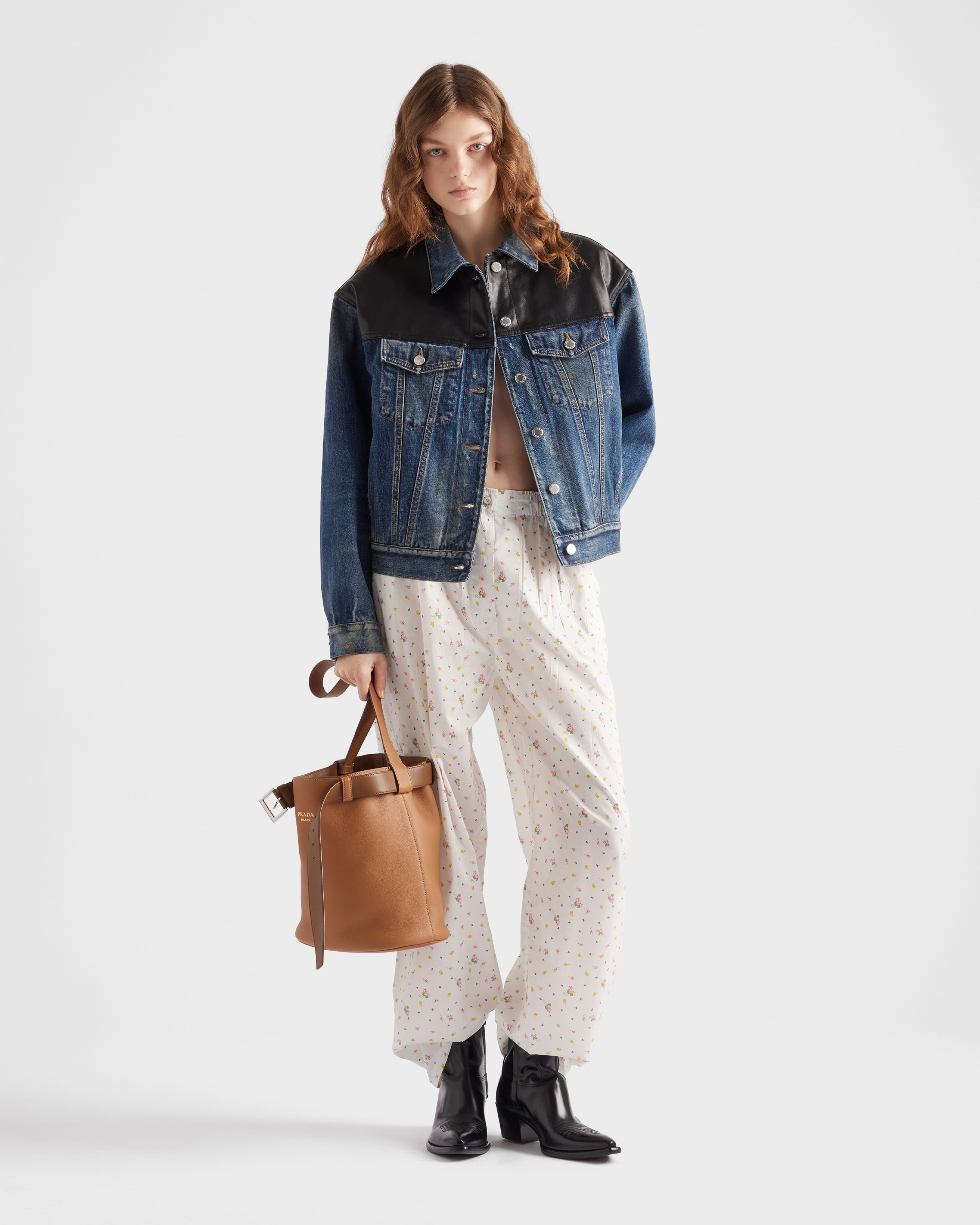 Denim and leather jacket - 2