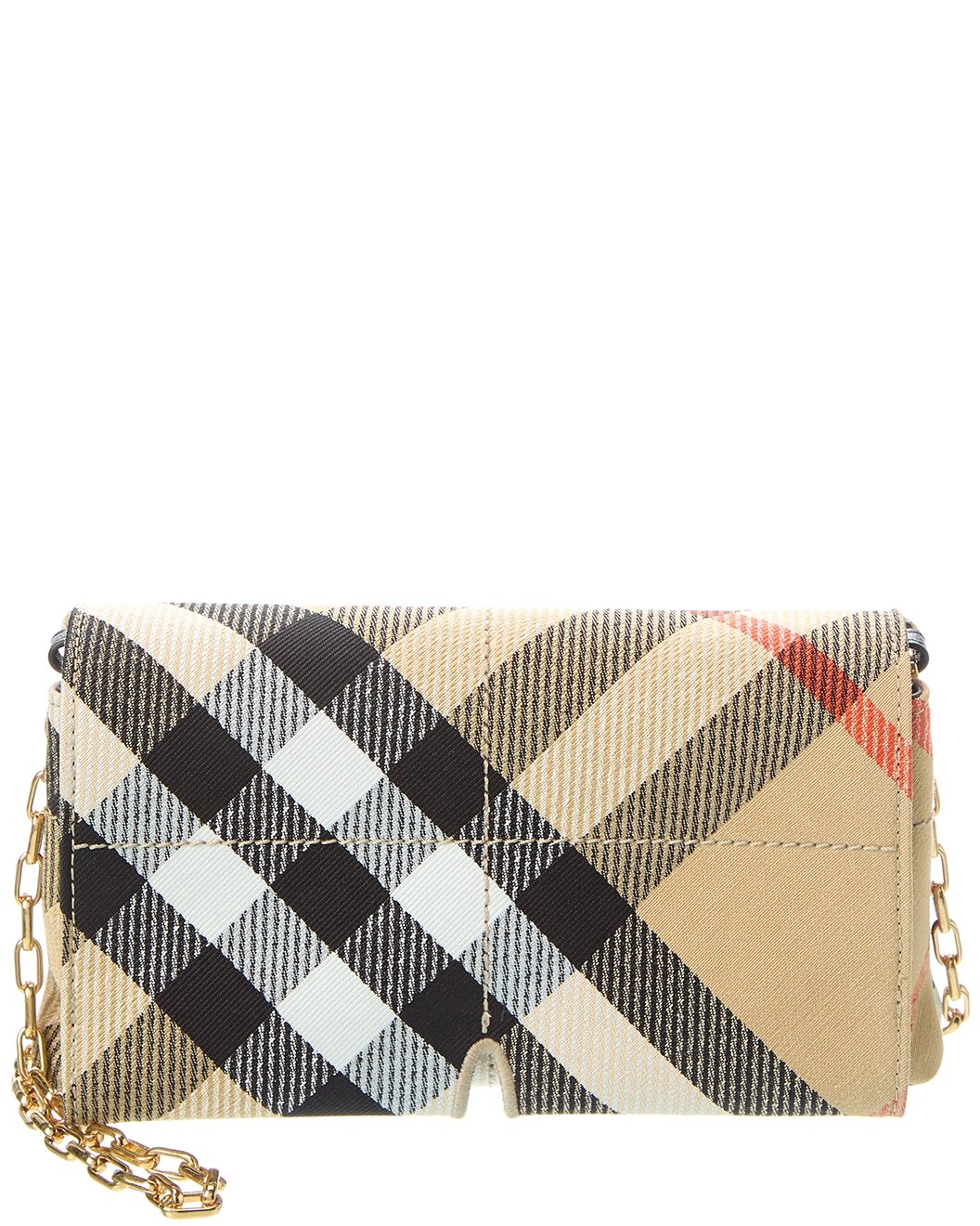 Burberry Snip Mini Canvas Wallet on Chain - 1