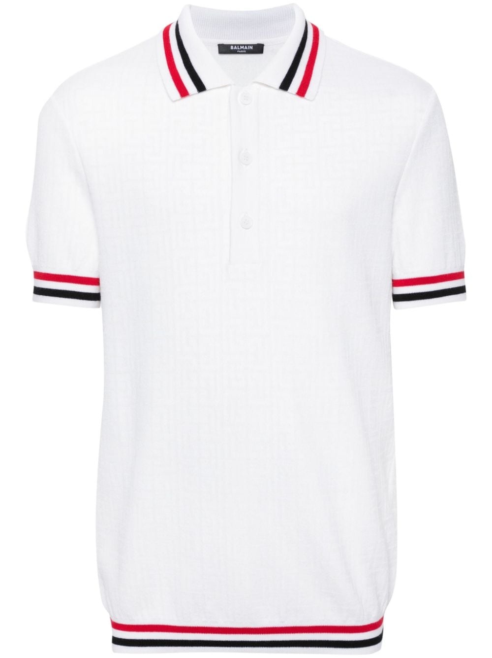 monogram-jacquard polo shirt - 1