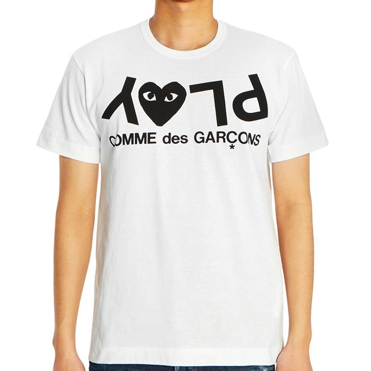 COMME des GARCONS PLAY Inverted Text T-Shirt 'White' AZ-T068-051-1 - 3