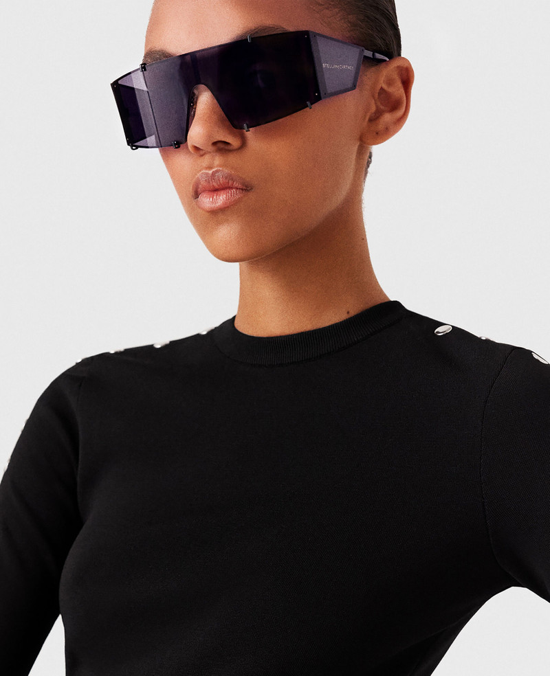 Stella McCartney Translucent Rectangle Sunglasses outlook
