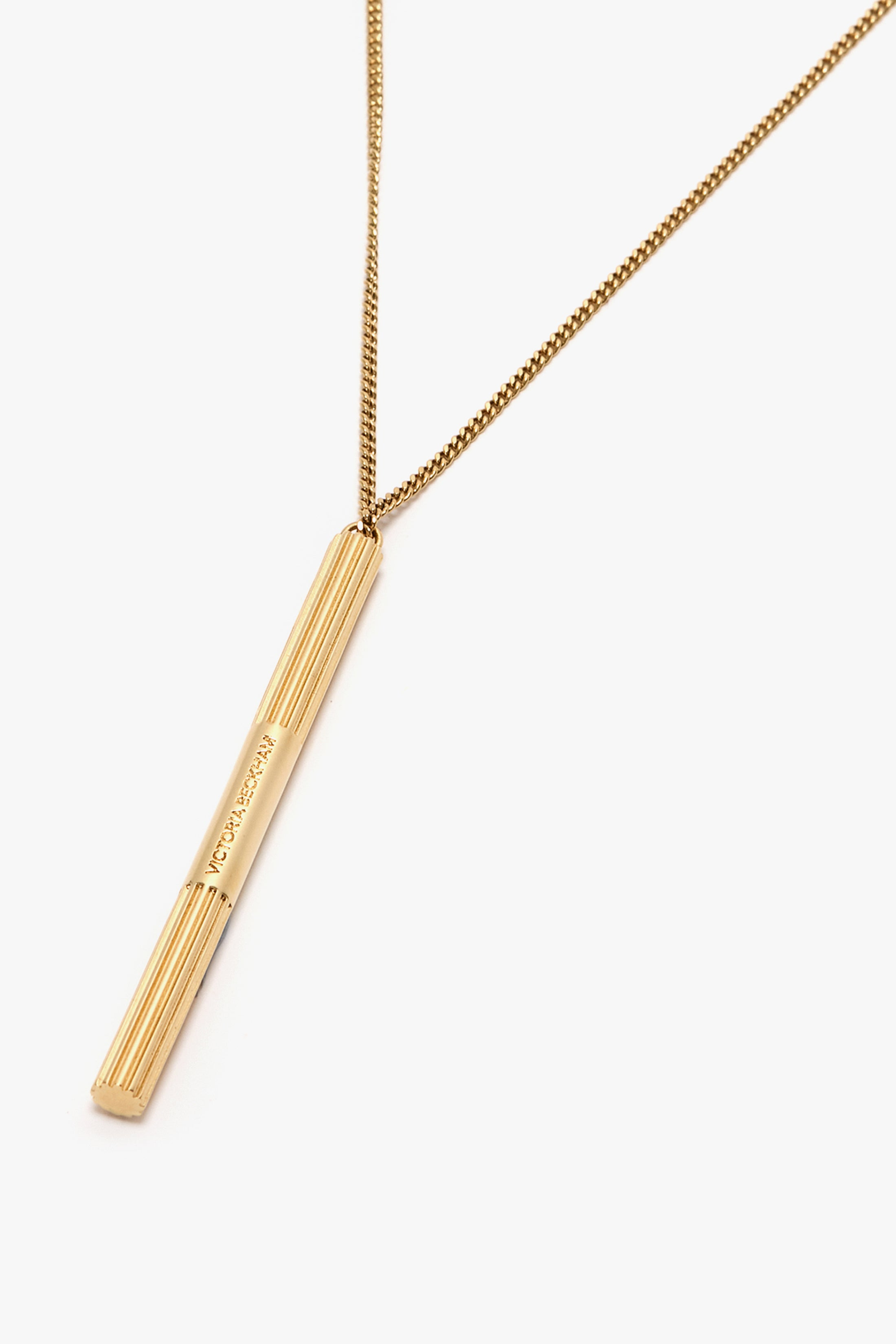 Cufflink Pendant Necklace In Light Gold - 2