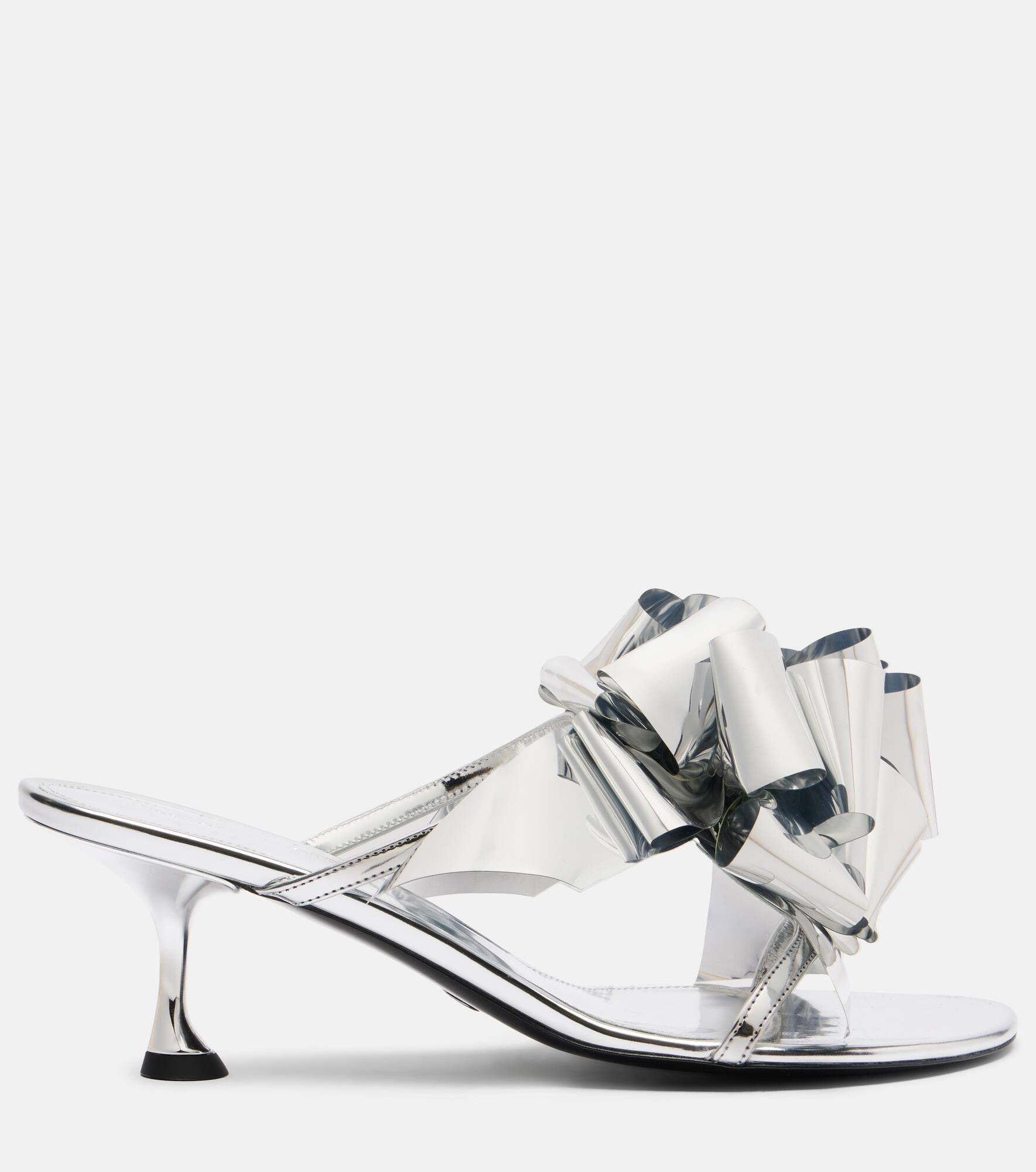 Tee Souvenir mirrored leather mules - 4