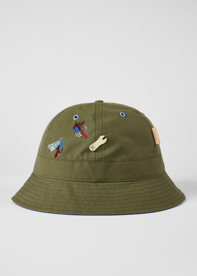 Paul Smith loves Barbour - Khaki Bucket Hat 4