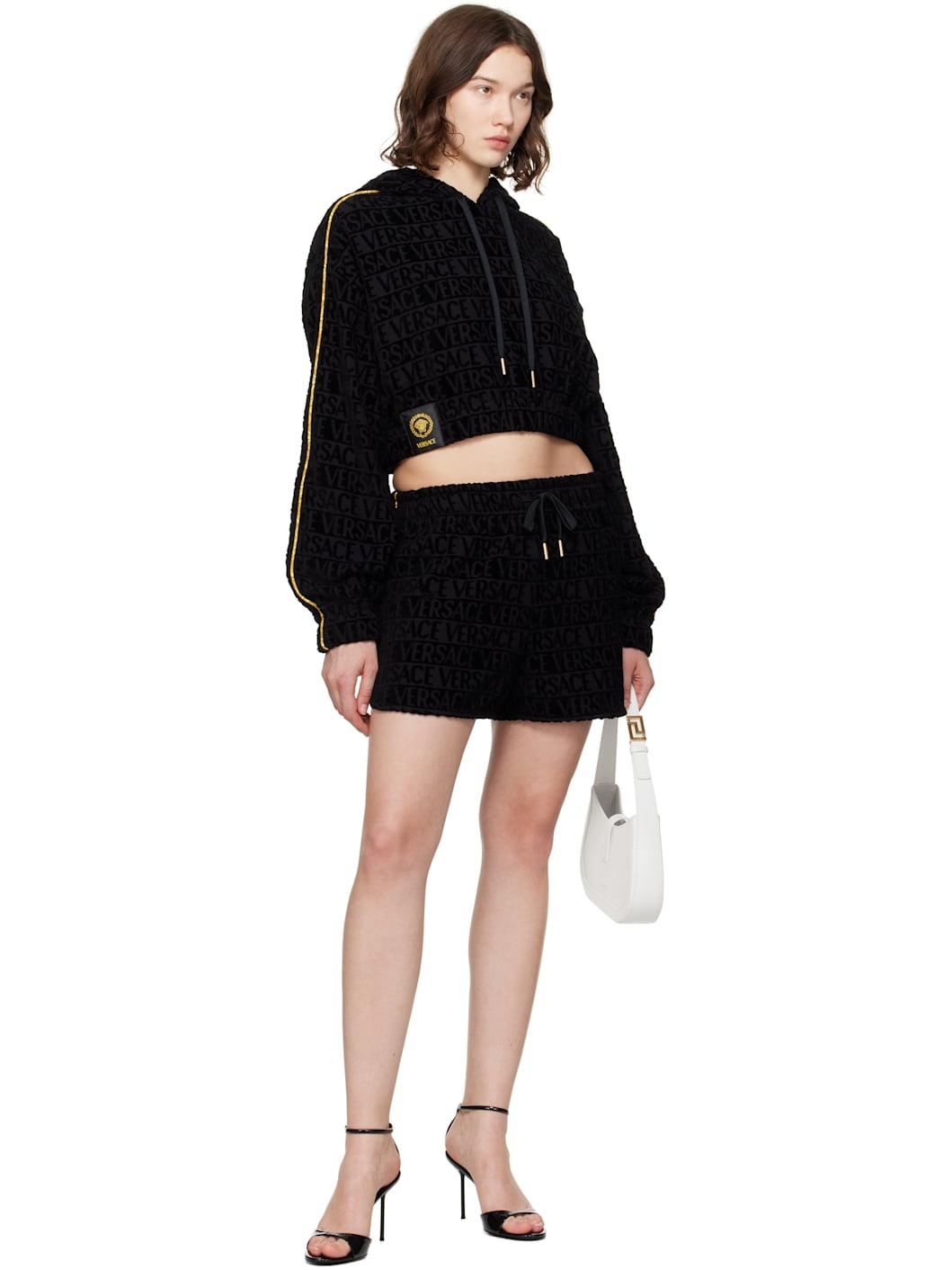 Black 'I Heart Baroque' Shorts - 4