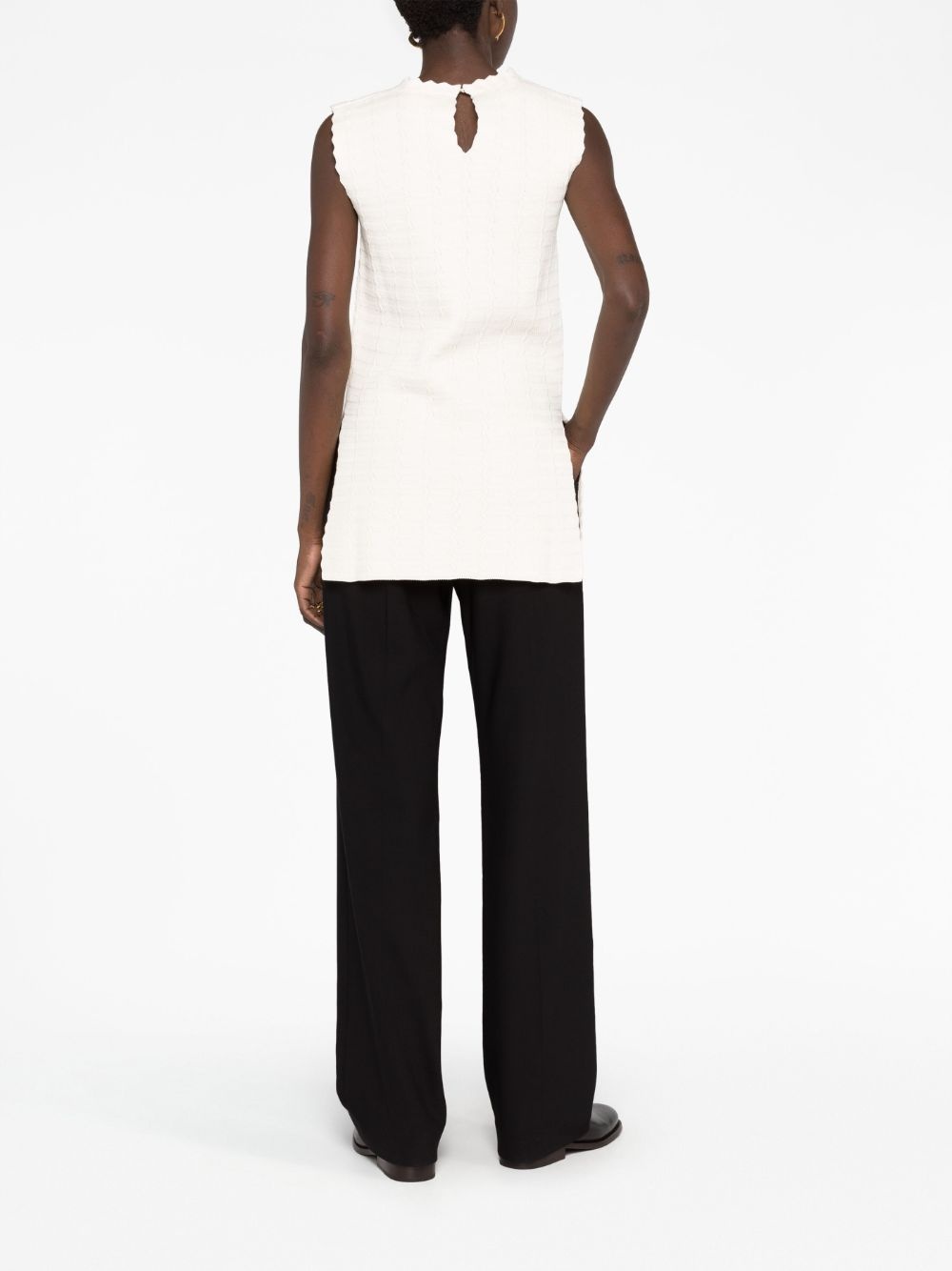 sleeveless knitted top - 4