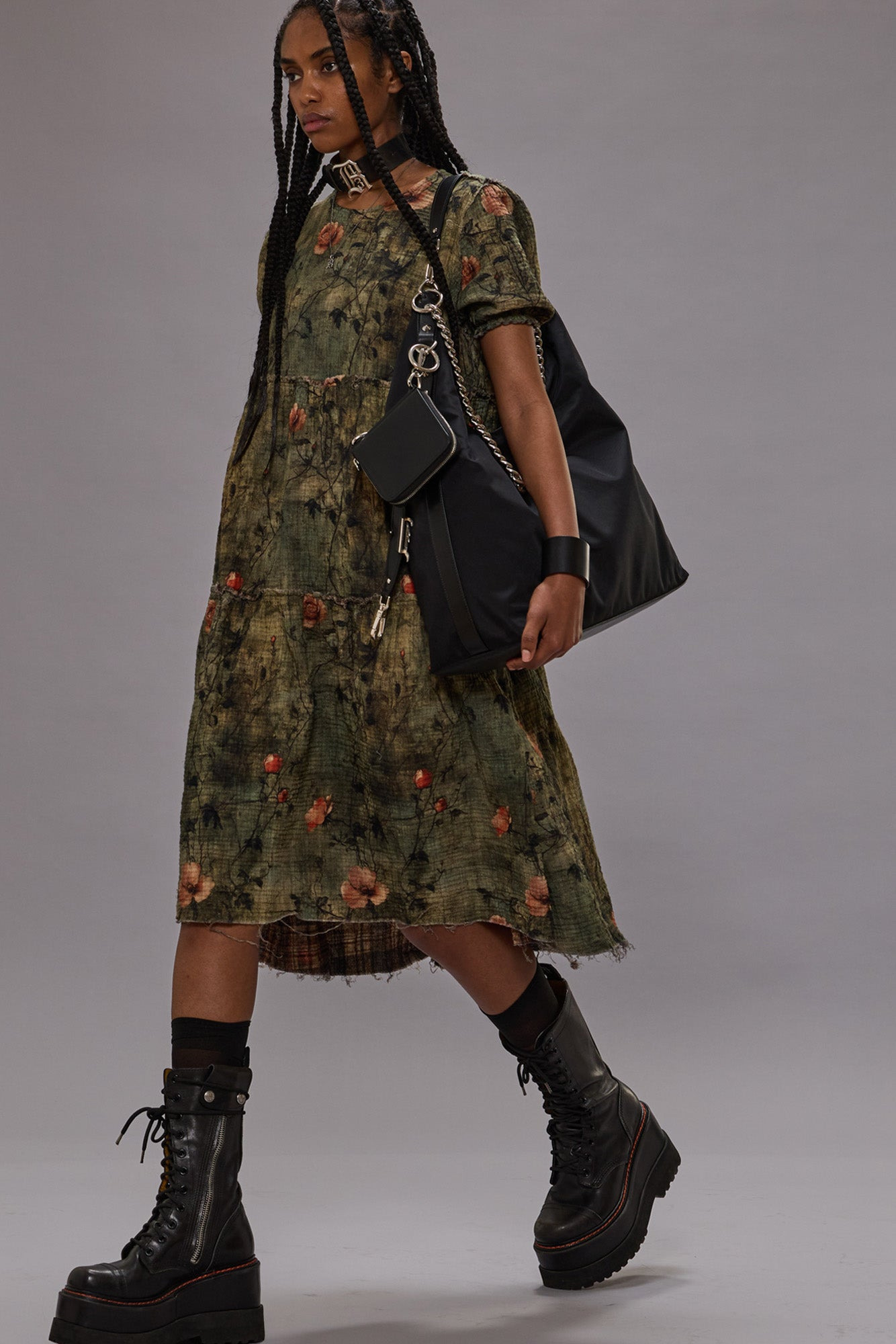 REVERSIBLE SHREDDED RELAXED MIDI - 2