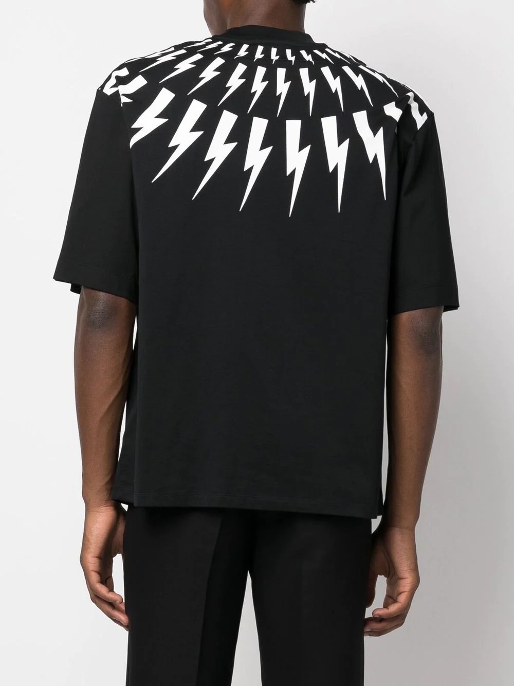 lightening-bolt graphic T-shirt - 4