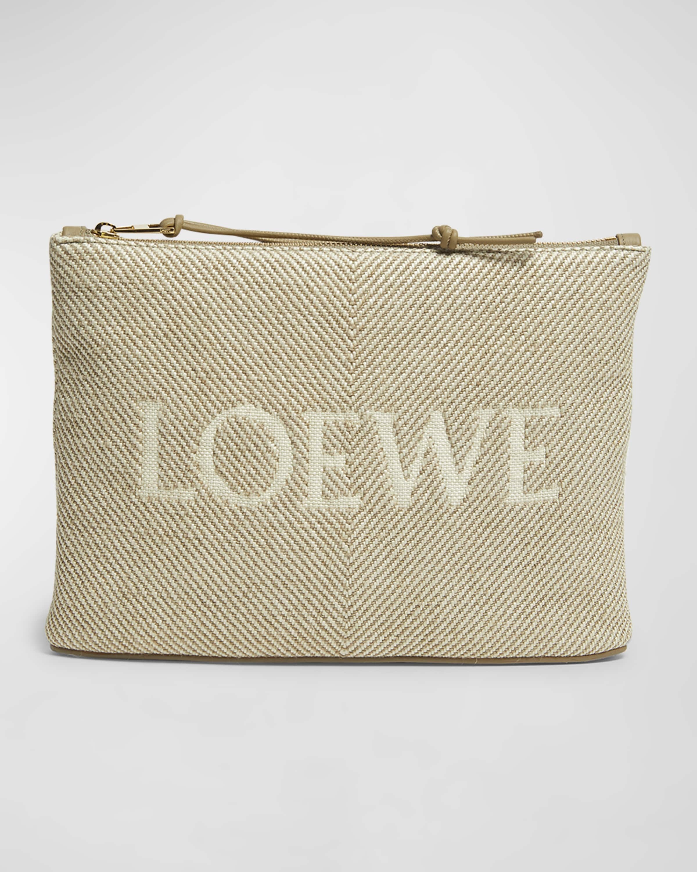 Oblong Logo Canvas Pouch Bag - 1