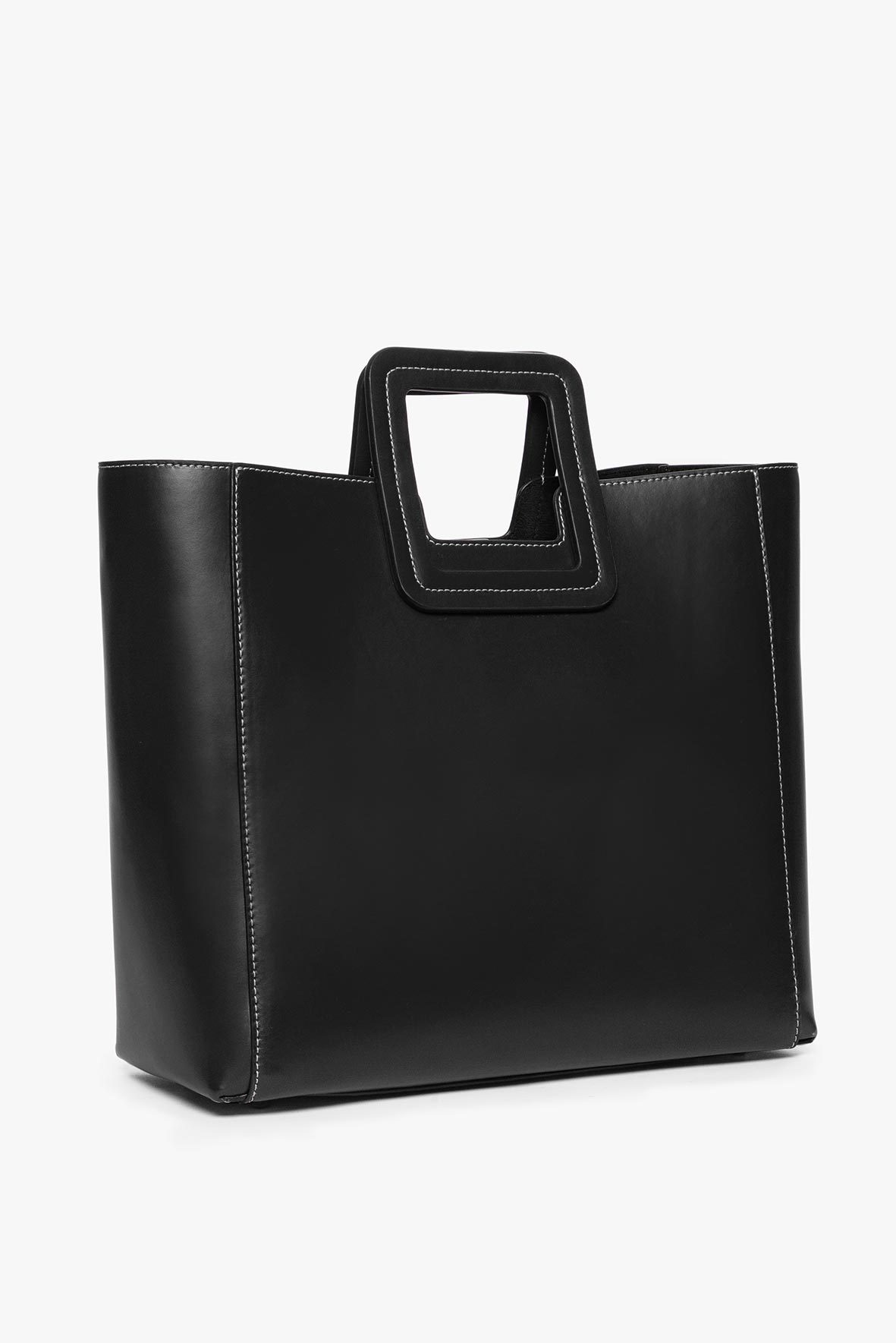 STAUD SHIRLEY LEATHER BAG | BLACK - 4