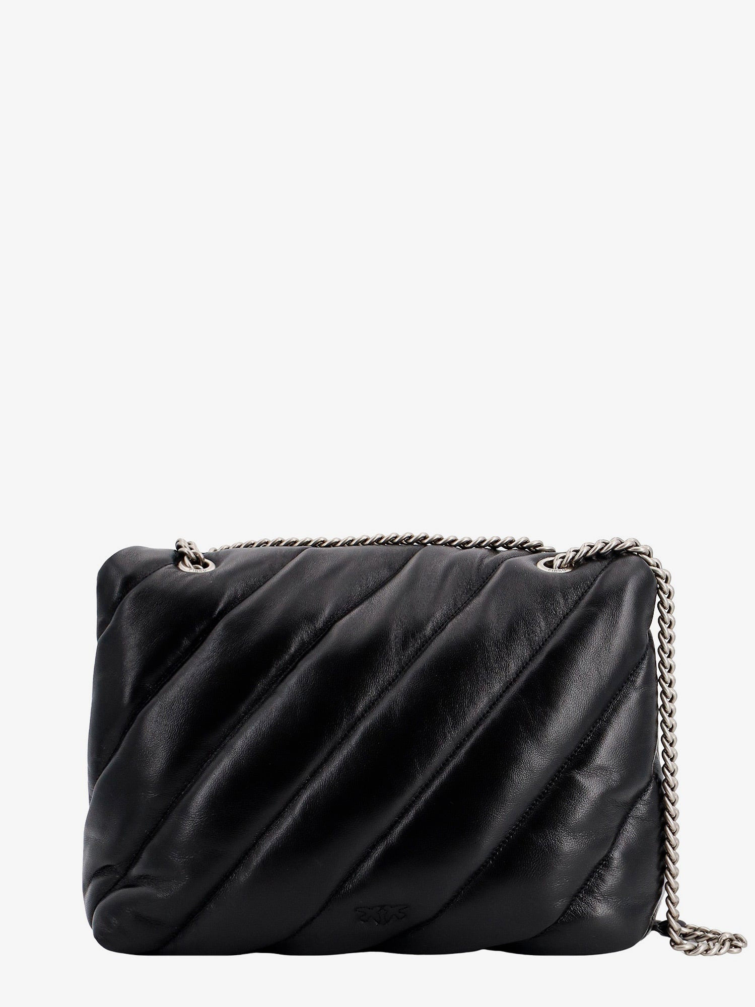 Pinko Matelassã© Leather Shoulder Bag With Iconic Love Birds Buckle - 2